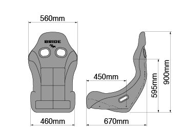 BRIDE ZIEG IV Dimensions